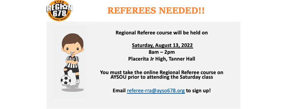 Regional Referee Course