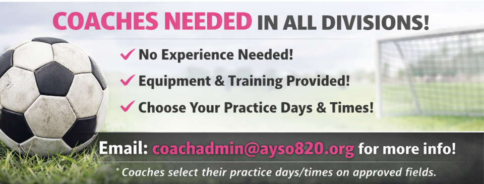 Head Coaches Needed!