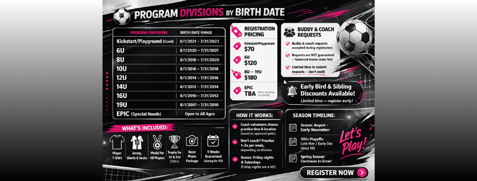 Fall Registration Open!