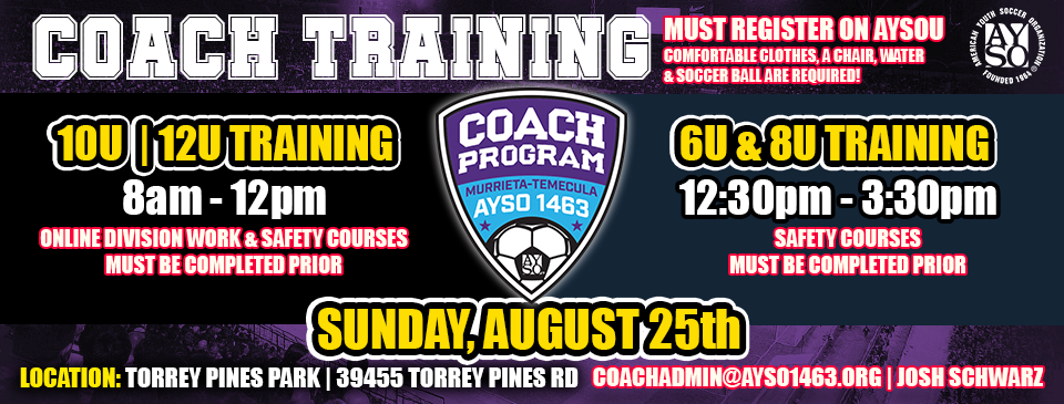 Coach Training 8/25