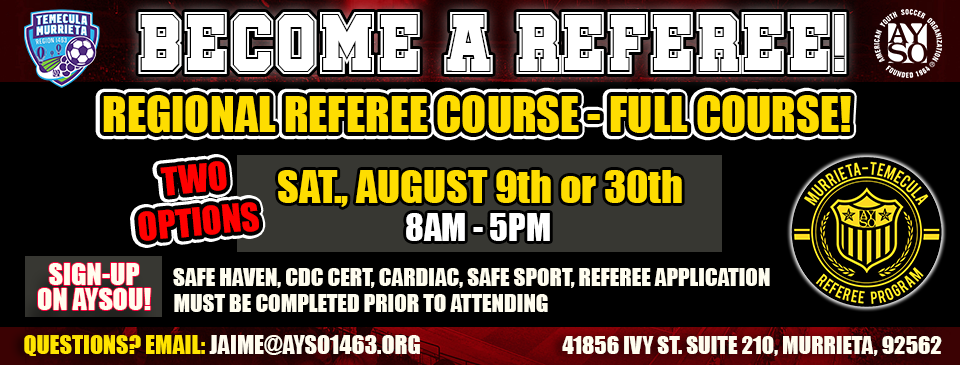 Referee Course 8/9