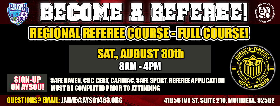 Referee Course 8/30