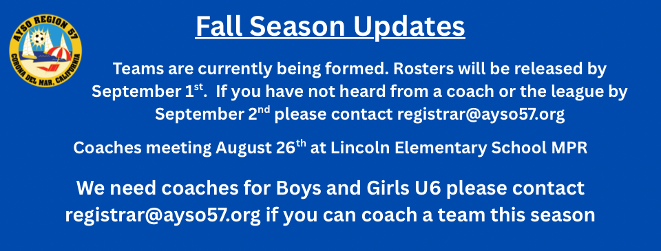 Fall Season Update