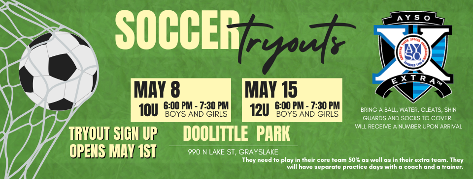 AYSO EXTRA TRYOUTS