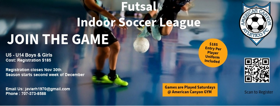 Click on Image to Register for Futsal Indoor Soccer